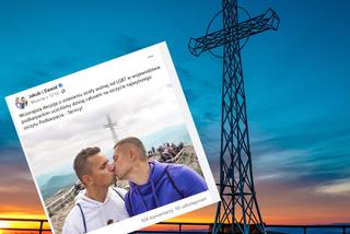 Gorący pocałunek gejów na Tarnicy. Tak świętowali zniesienie strefy wolnej od LGBT na Podkarpaciu
