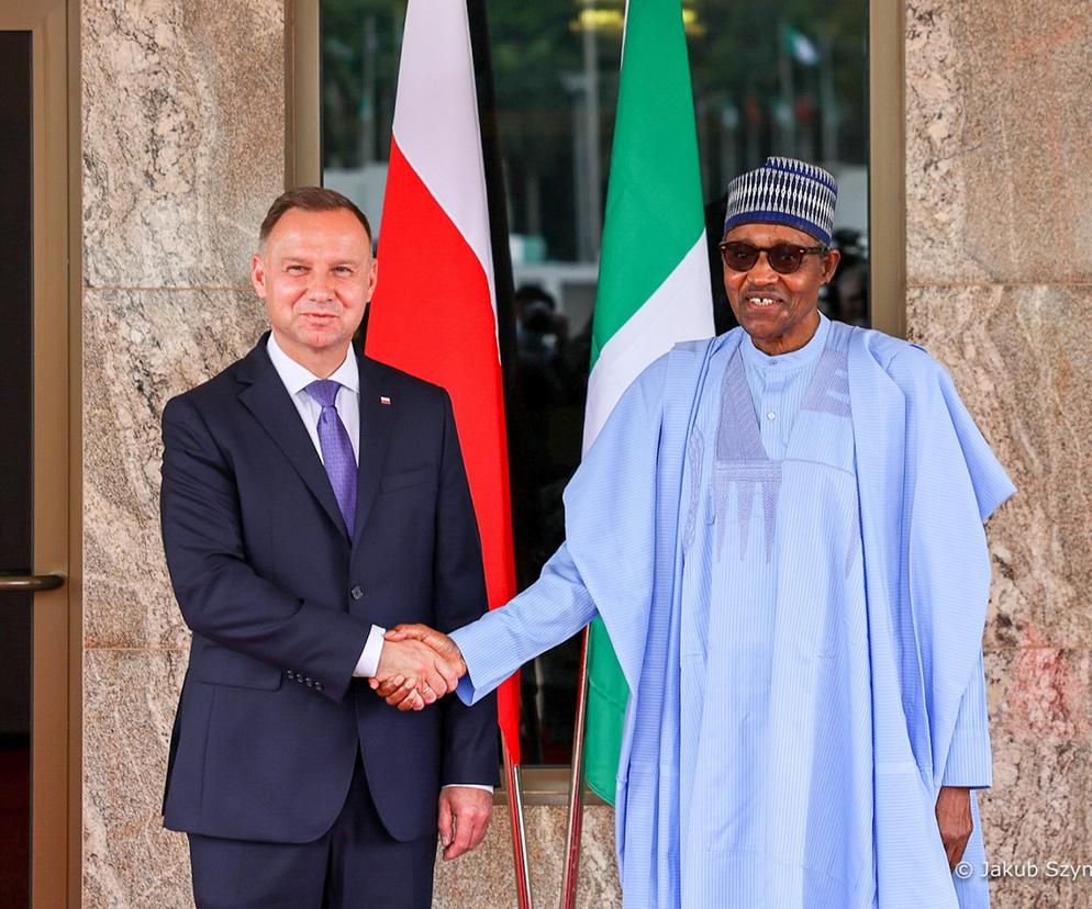 Andrzej Duda z prezydentem Nigerii ze spotkania z 6 września 