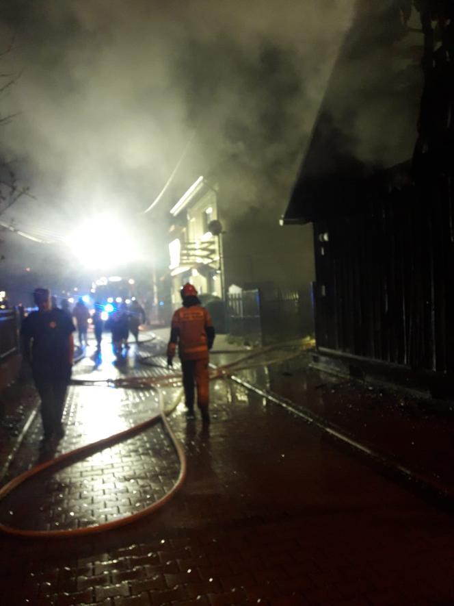 Pożar domu przy ul. Grunwaldzkiej w Tarnowie