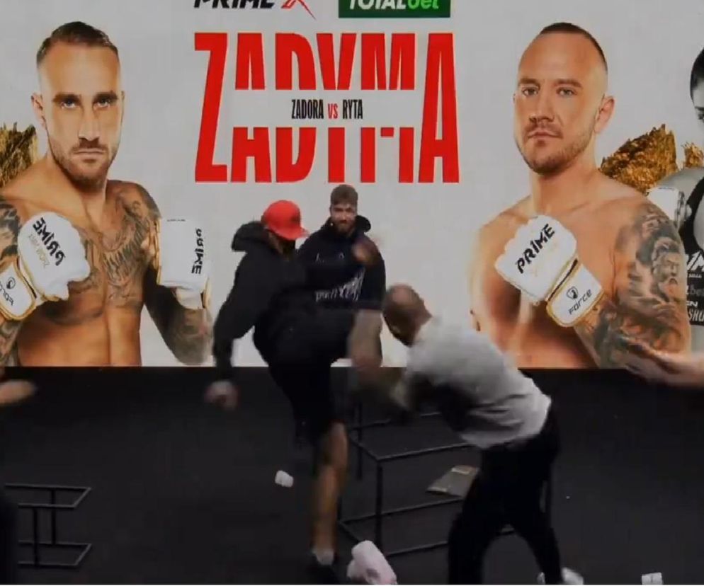 Potworna zadyma w trakcie konferecji PRIME MMA! Ryta przezwał Zadorę i rozpoczęła się burda, mamy nagranie!