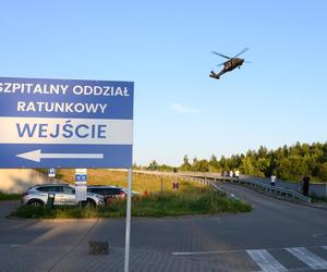 Black Hawk na lądowisku SOR w Poznaniu