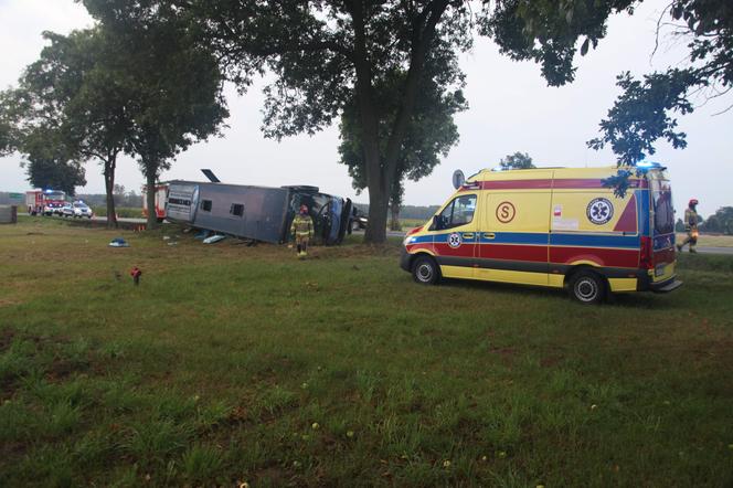 Wypadek autokaru w Chromnej pod Siedlcami