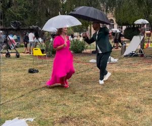 Ania Starmach tańczy w deszczu z Tomkiem Jakubiakiem