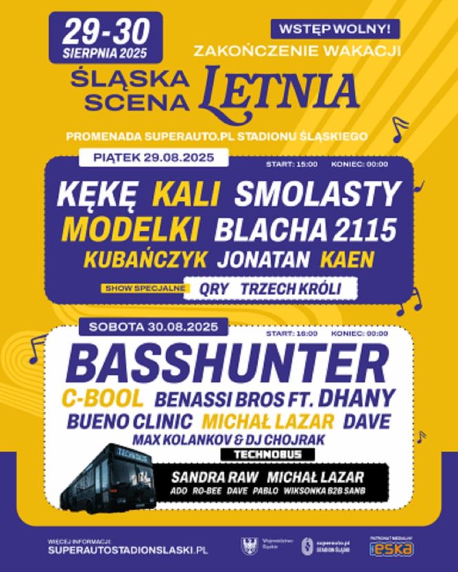 Śląska Scena Letnia na zakończenie wakacji. Kto wystąpi na Stadionie Śląskim?