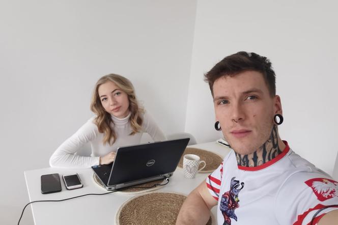 Sylwester Wilk z ukochaną Julią