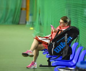 Katarzyna Niezgoda i ukochany rozgrzali kort! Spódniczka kusa, za to mimika na bogato