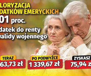 Waloryzacja 6,01 proc. dodatków emeryckich