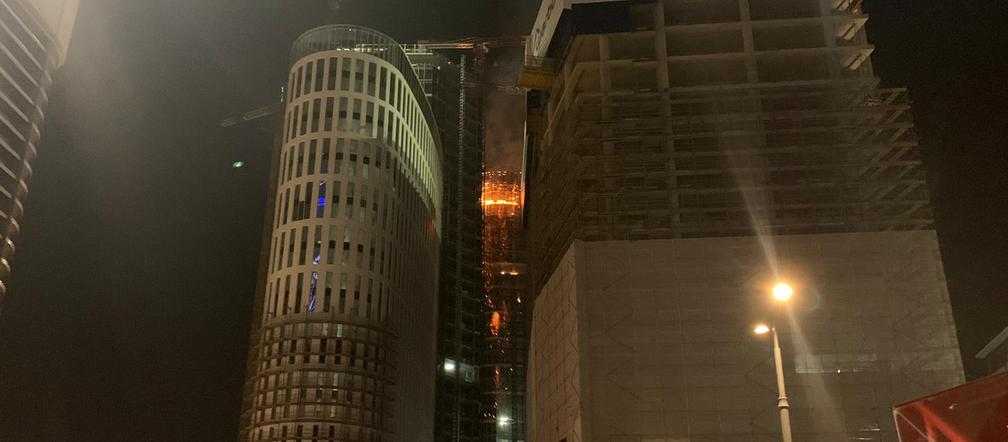 Gigantyczny pożar w centrum Warszawy