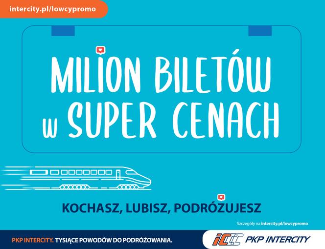 „Milion biletów w super cenach” dla podróżujących z PKP Intercity grafika