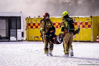 Wrocław. Ćwiczenia na terenie Portu Lotniczego im. Mikołaja Kopernika [ZDJĘCIA].