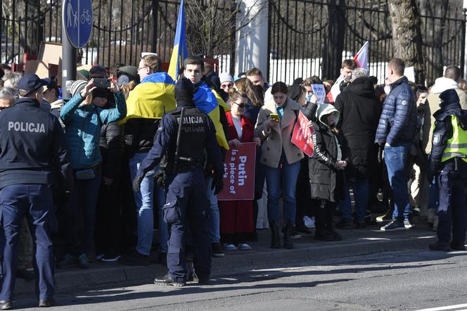 Protest pod Ambasadą Rosji