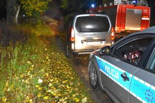 Drzewo spadło na jadący pojazd 