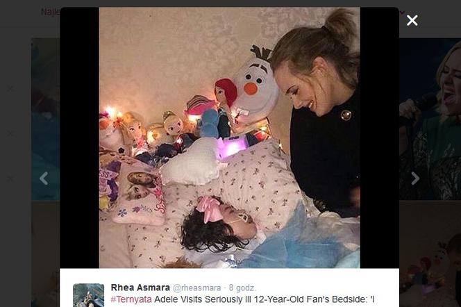 Adele odwiedza umierającą fankę