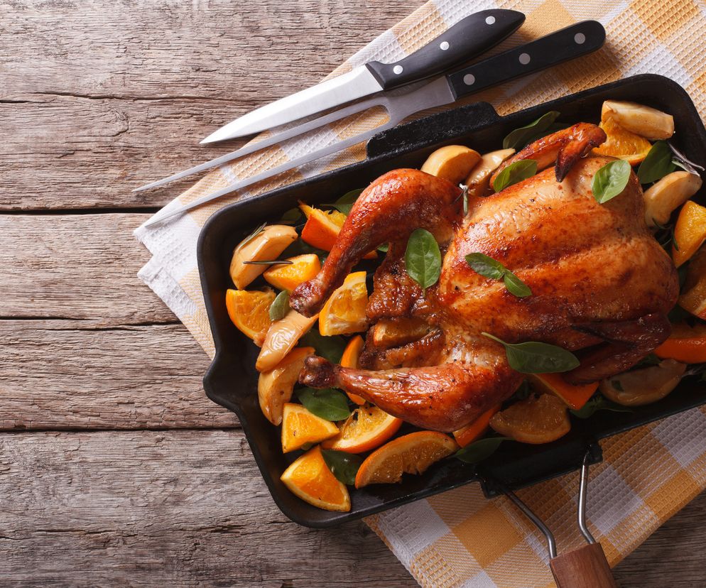 Kurczak pieczony w pomarańczach: przepis