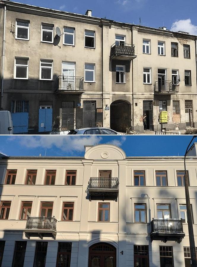Efekty remontu kamienicy przy ul. Środkowej 16 w Warszawie