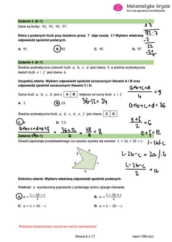 Egzamin ósmoklasisty matematyka 2025: ODPOWIEDZI, arkusze CKE [14.05.2025]