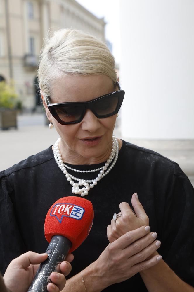 Małgorzata Kożuchowska na mszy