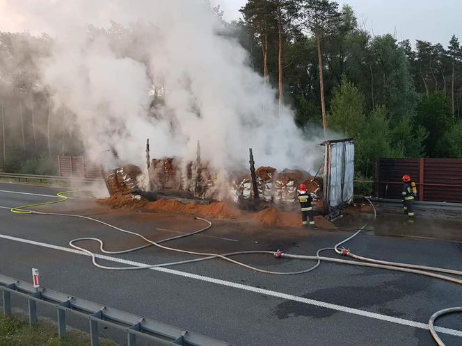 Ogromny pożar na A2