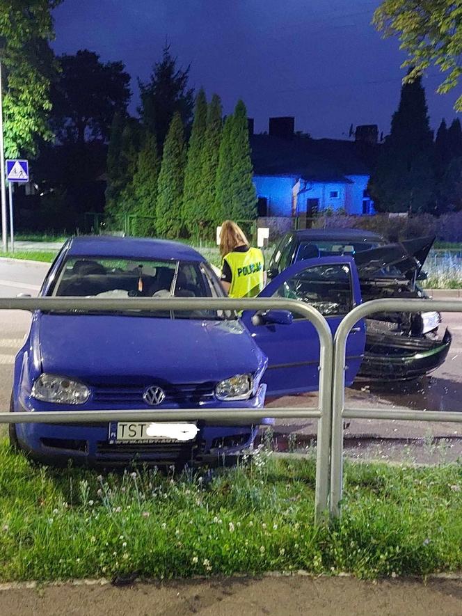 Wypadek na Konstytucji w Starachowicach. Zderzył się Volkswagen i Skoda