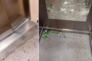 Kompletnie pijany mężczyzna demolował windę w jednym z bielańskich bloków. Miał ponad 2 promile 
