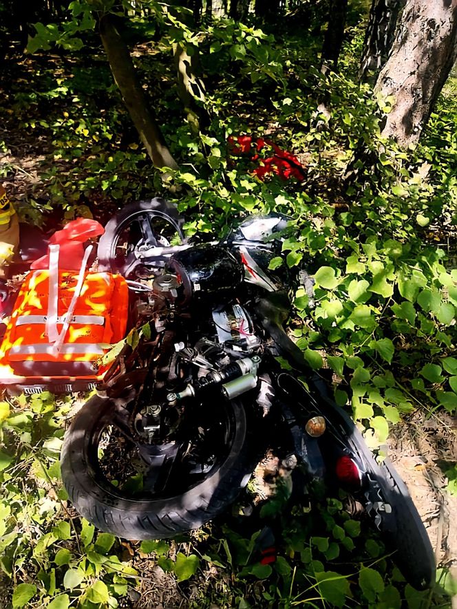 Wypadek motocyklisty w Kaletach