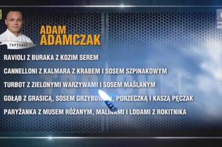 Adam Adamczak menu