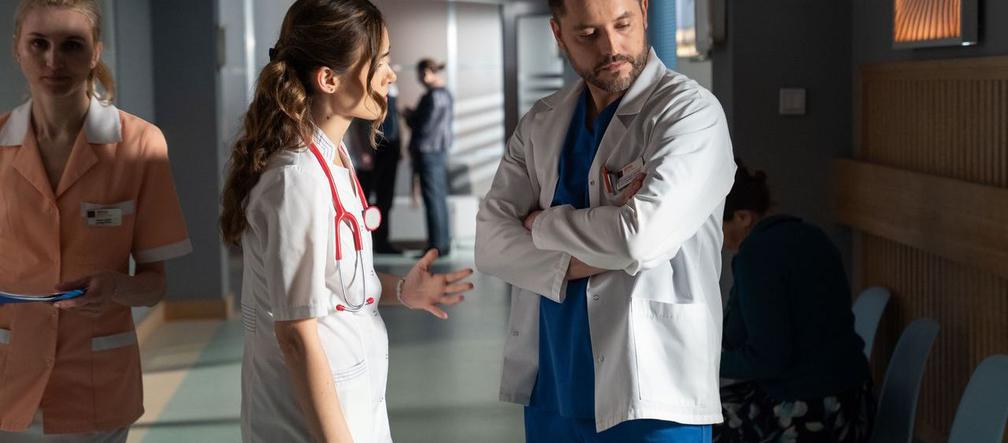 Na dobre i na złe, odc. 740. Borys (Marcin Zacharzewski), Hania (Marta Żmuda-Trzebiatowska)