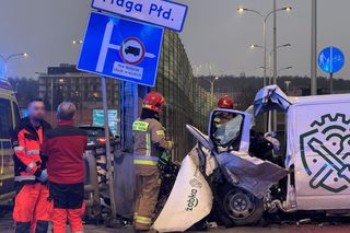  Warszawa. Wypadek na ul. Marsa. Zderzenie sześciu pojazdów [ZDJĘCIA]