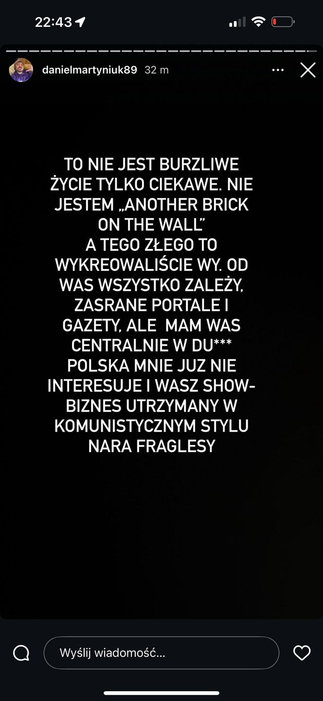 Syn króla disco polo atakuje media. Daniel Martyniuk nie gryzie się w język