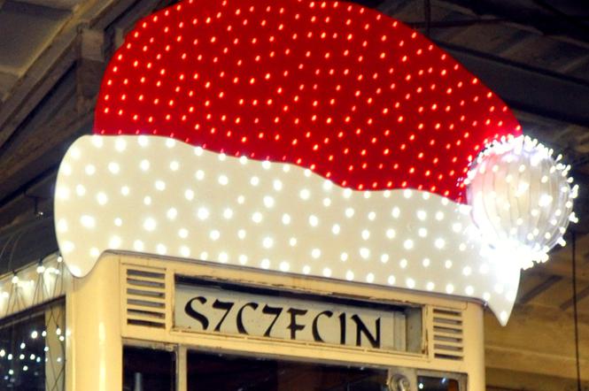 Świąteczny tramwaj w Szczecinie