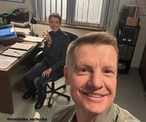 M jak miłość odc. 1878 na planie. Paweł (Rafał Mroczek), Natalka (Dominika Suchecka)