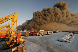 Pożar magazynów sklepu internetowego pod Petersburgiem