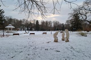 Nałęczów - Park Zdrojowy zimą