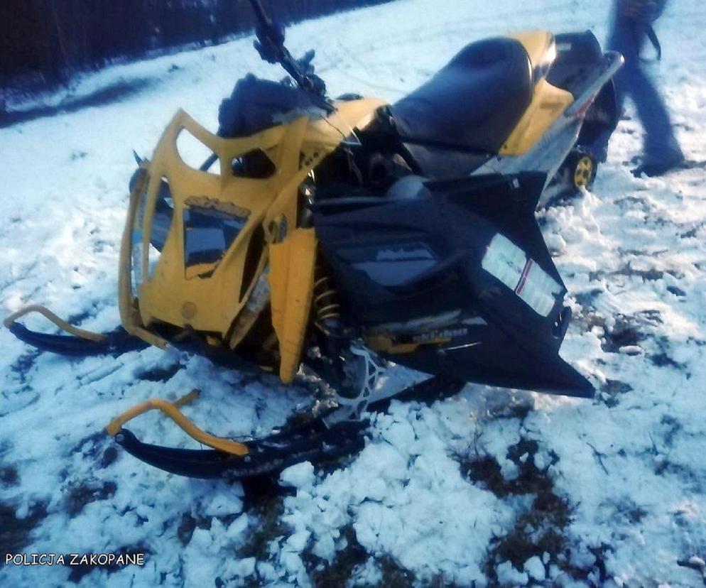 Wypadek na skuterze śnieżnym w Zakopanem