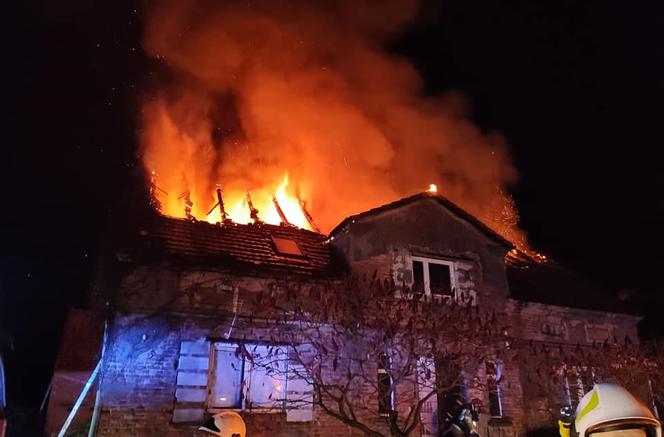 Pożar w Kłobuczynie na Dolnym Śląsku