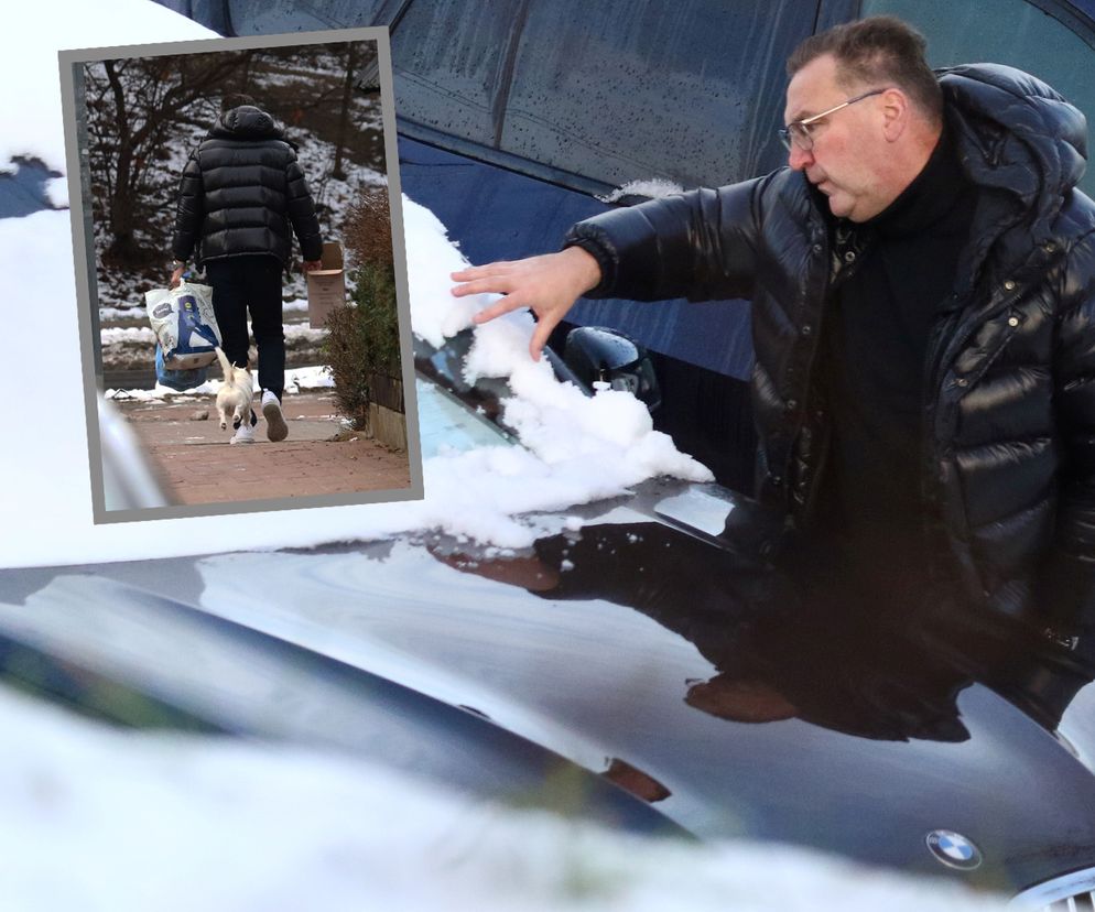 Czesław Michniewicza przegląda szalenie drogie auta. Został przyłapany w wielkiej furze, ale zakupy musi taszczyć