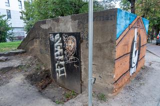 Namalował mural na schronie 