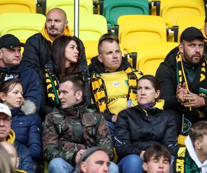 Kibice na meczu GKS Katowice - Lech Poznań