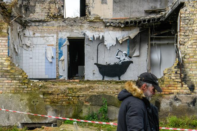 Banksy tam był. Powstała seria ulicznych graffiti w Ukrainie