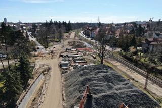 Budowa węzła Łękno - kwiecień 2020