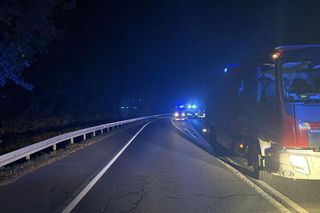 Czarna seria na drodze krajowej pod Wadowicami. Nie żyje pieszy potrącony przez ciężarówkę