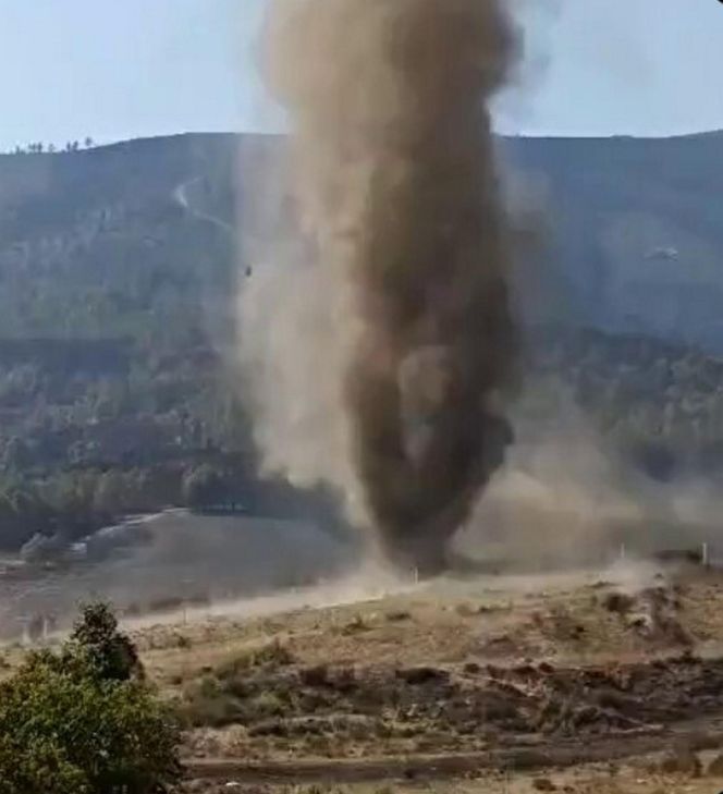 Groza w Portugalii! Tornado ognia i trąba z pyłów