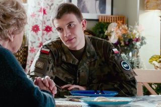 	M jak miłość odc. 1869. Barbara (Teresa Lipowska), nowy Mateusz (Rafał Kowalski)