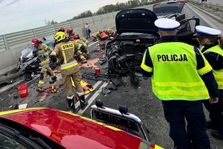Koszmarny wypadek na wschodniej obwodnicy Wrocławia. Lądował śmigłowiec LPR