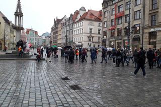 Protest pracowników sądów we Wrocławiu