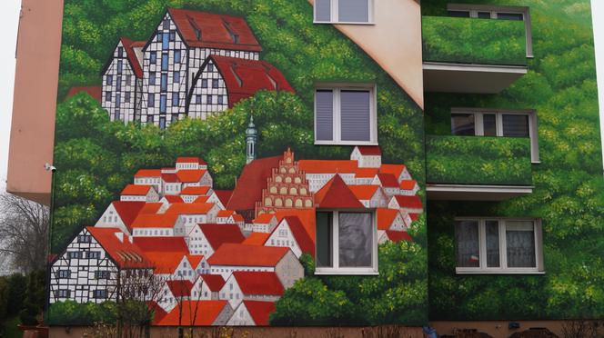 Nowy mural na bydgoskim Błoniu. Powstał ze specjalnych farb [ZDJĘCIA] 