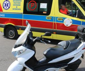 Wypadek w Tarnowskich Górach. Poszkodowany 48-letni motocyklista. Policjanci ustalają tożsamość sprawcy