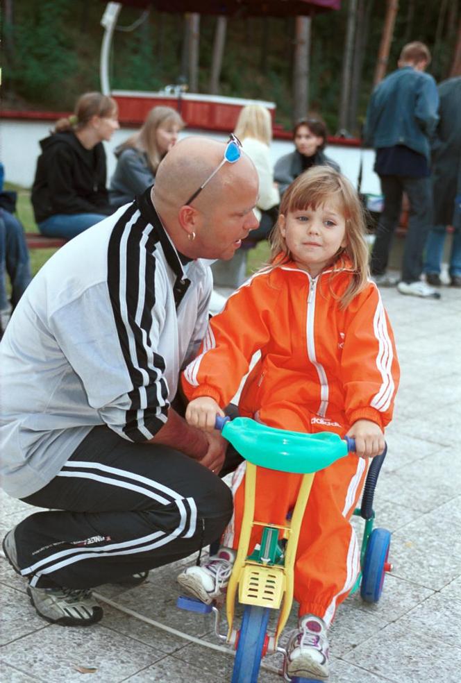 Klaudiusz Ševković z córką Vanessą w 2001 roku