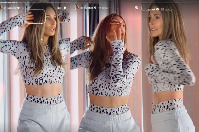 Małgorzata Rozenek-Majdan ćwiczy kocie ruchy na parkiecie. Na razie bardziej lwiątko niż pantera!