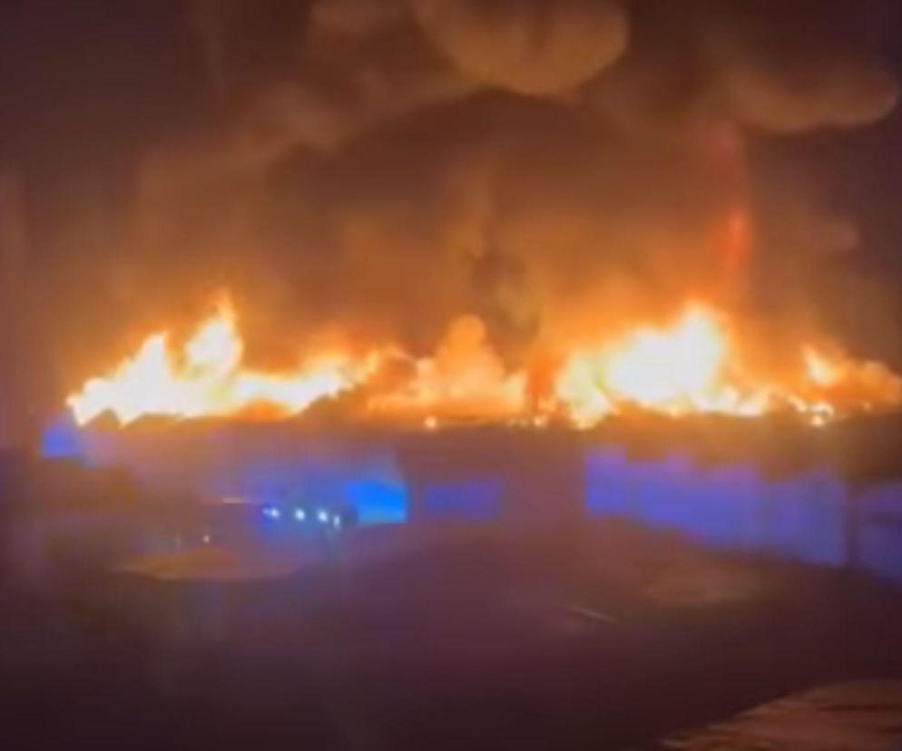 Pożar hali w Sulechowie 